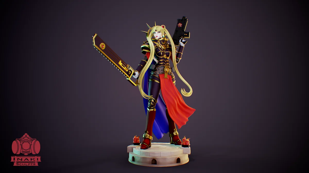 Sailor Moon Sister of Battle | Fan Art | 3D Printed Resin Model Garage Kit | *Un-Painted* | Inaki Sculpts 3
