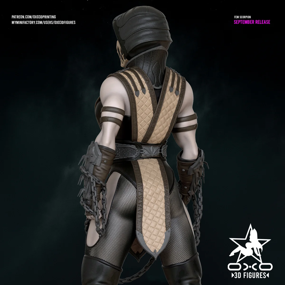Female Scorpion | Fan Art | 3D Printed Resin Model Garage Kit | *Un-Painted* | OXO3D 4