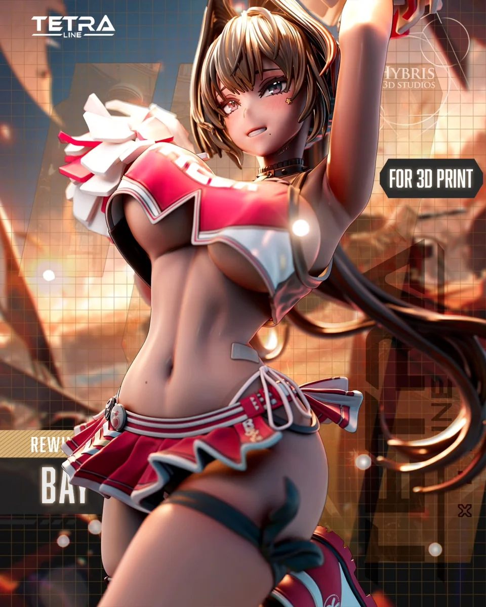 Bay (Cheerleader) | Fan Art | 3D Printed Resin Model Garage Kit | *Un-Painted* | Hybris Studios 6