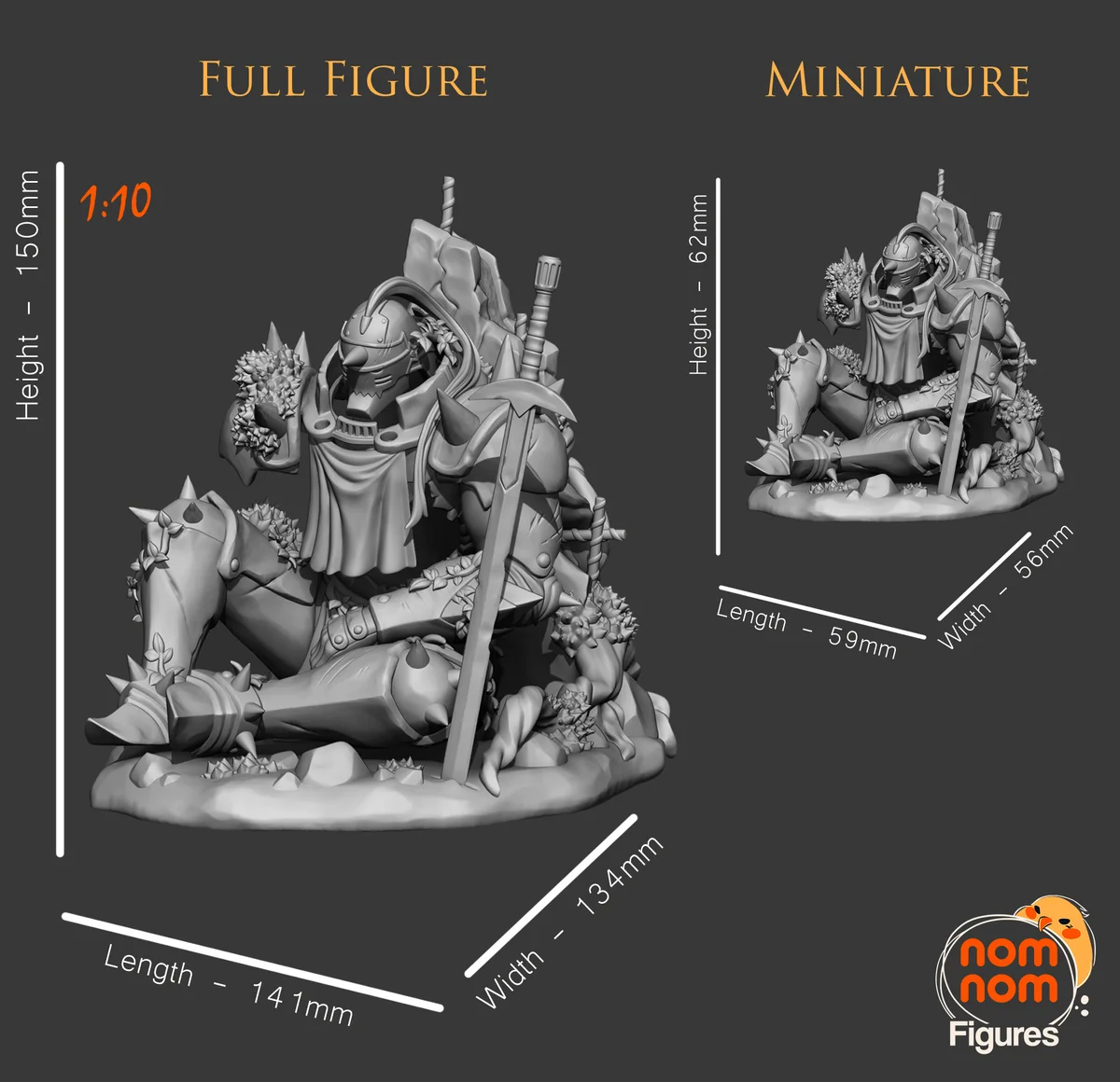 Alphonse | Fan Art | 3D Printed Resin Model Garage Kit | *Un-Painted* | Nomnom 4