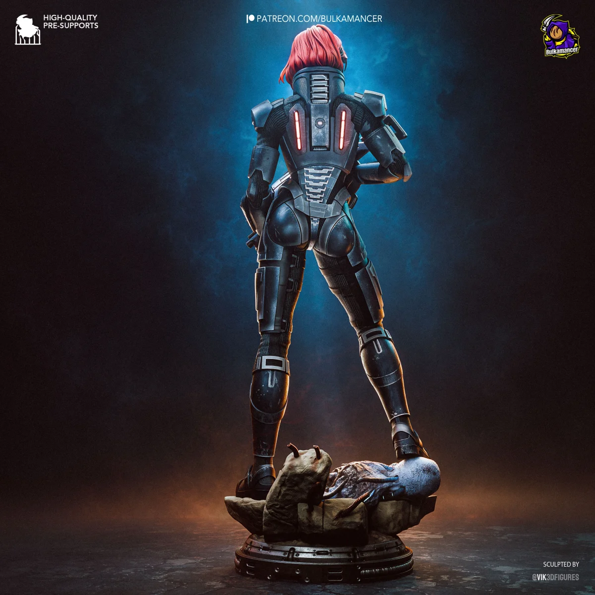 Jane Shepard | Fan Art | 3D Printed Resin Model Garage Kit | *Un-Painted* | Bulkamancer 4