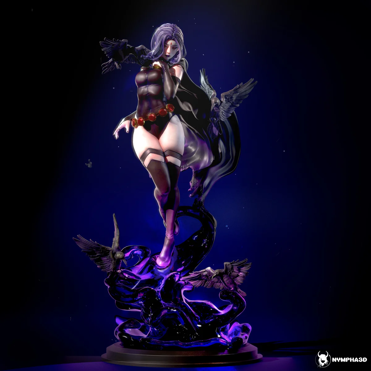 Raven | Fan Art | 3D Printed Resin Model Garage Kit | *Un-Painted* | Nympha3D 3