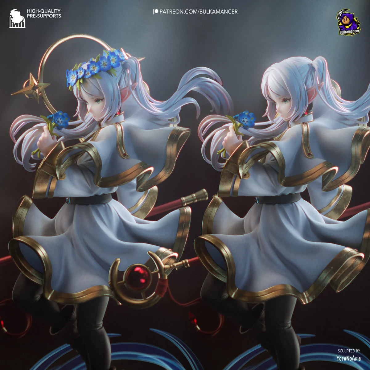 Frieren v2 | Fan Art | 3D Printed Resin Model Garage Kit | *Un-Painted* | Bulkamancer 3