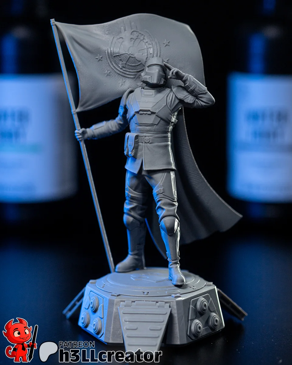Helldiver | Fan Art | 3D Printed Resin Model Garage Kit | *Un-Painted* | H3LL Creator 6