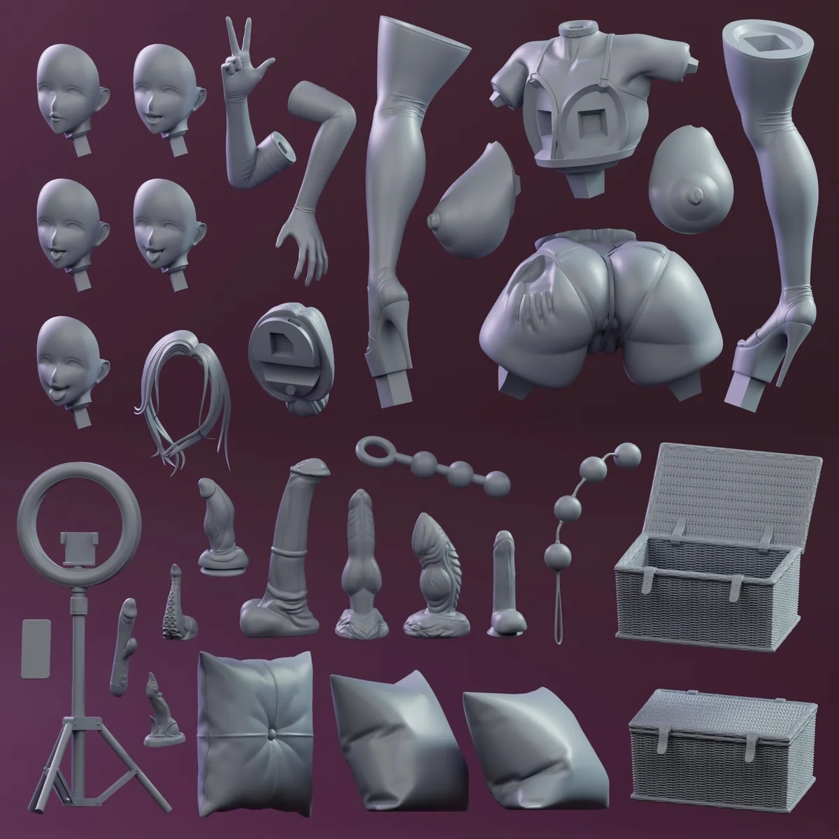 Yuriko | Fan Art | 3D Printed Resin Model Garage Kit | *Un-Painted* | KiTNo 8