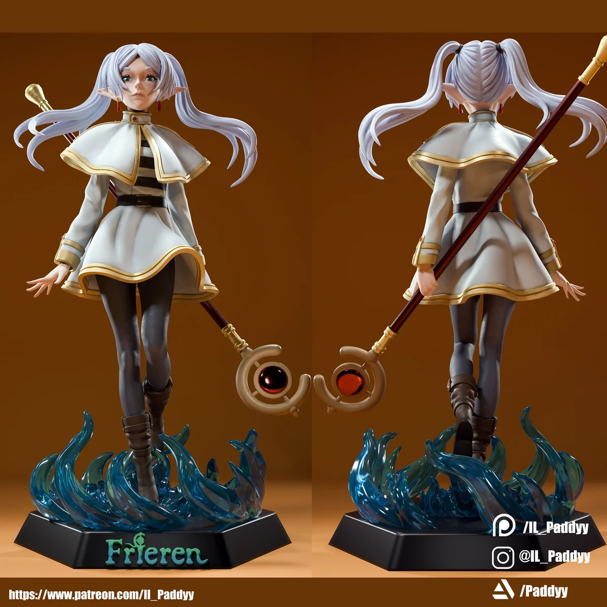 Elven Mage | Fan Art | 3D Printed Resin Model Garage Kit | *Un-Painted* | Il Paddyy 2