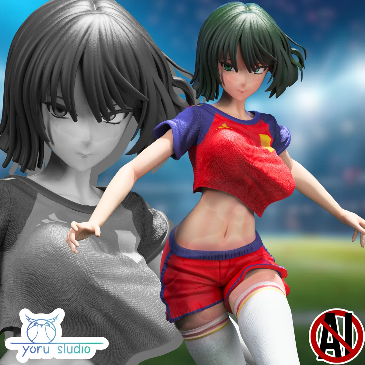 Fubuki & Tatsumaki | Fan Art | 3D Printed Resin Model Garage Kit | *Un-Painted* | Yoru Studio 6