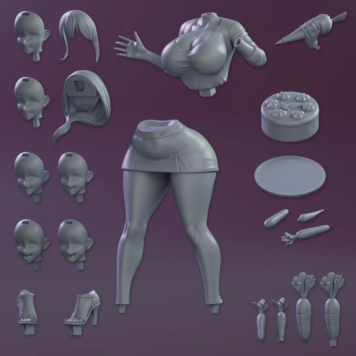 Uzaki Tsuki | Fan Art | 3D Printed Resin Model Garage Kit | *Un-Painted* | KiTNo 13