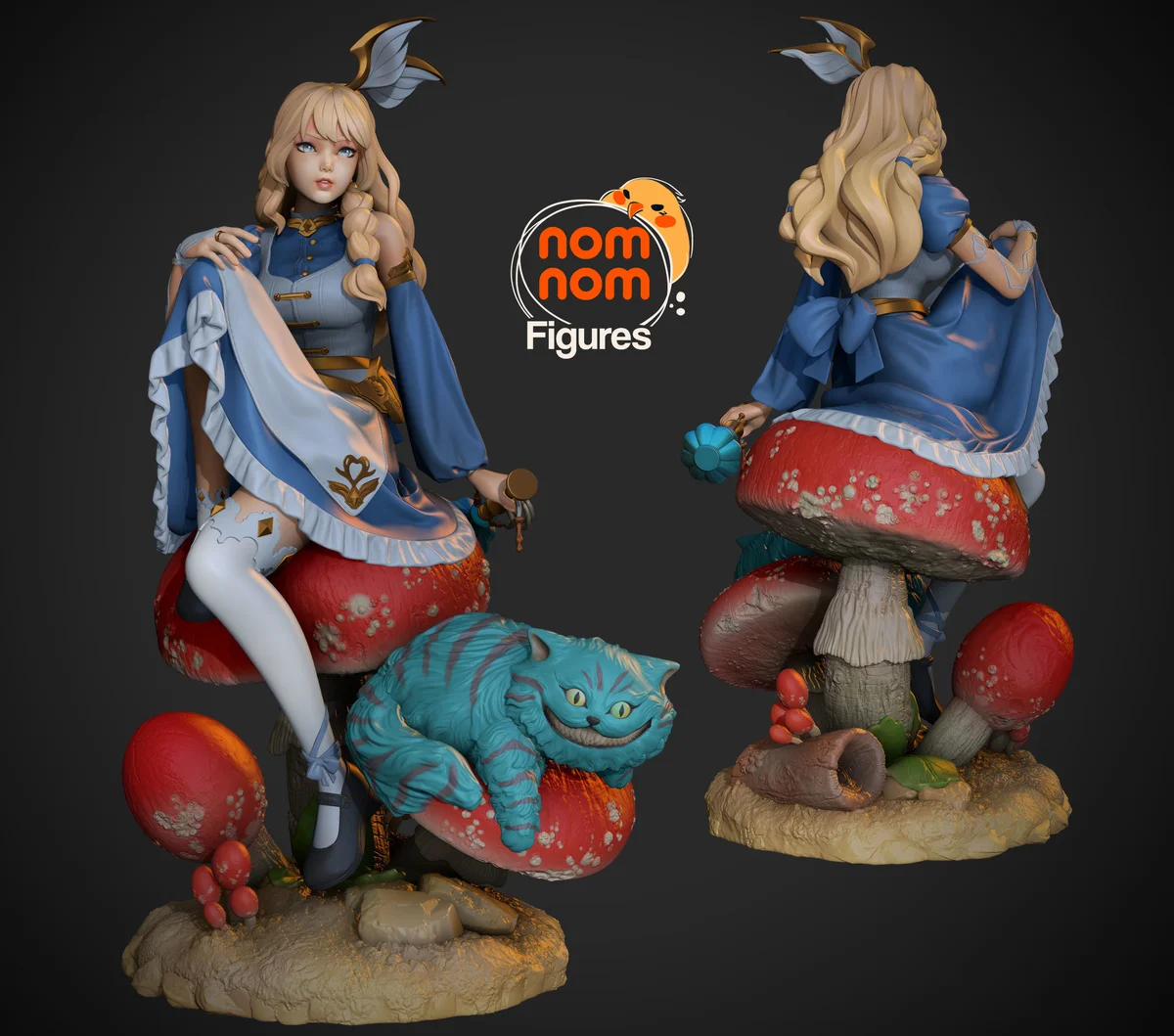 Alice in Wonderland | Fan Art | 3D Printed Resin Model Garage Kit | *Un-Painted* | Nomnom 4
