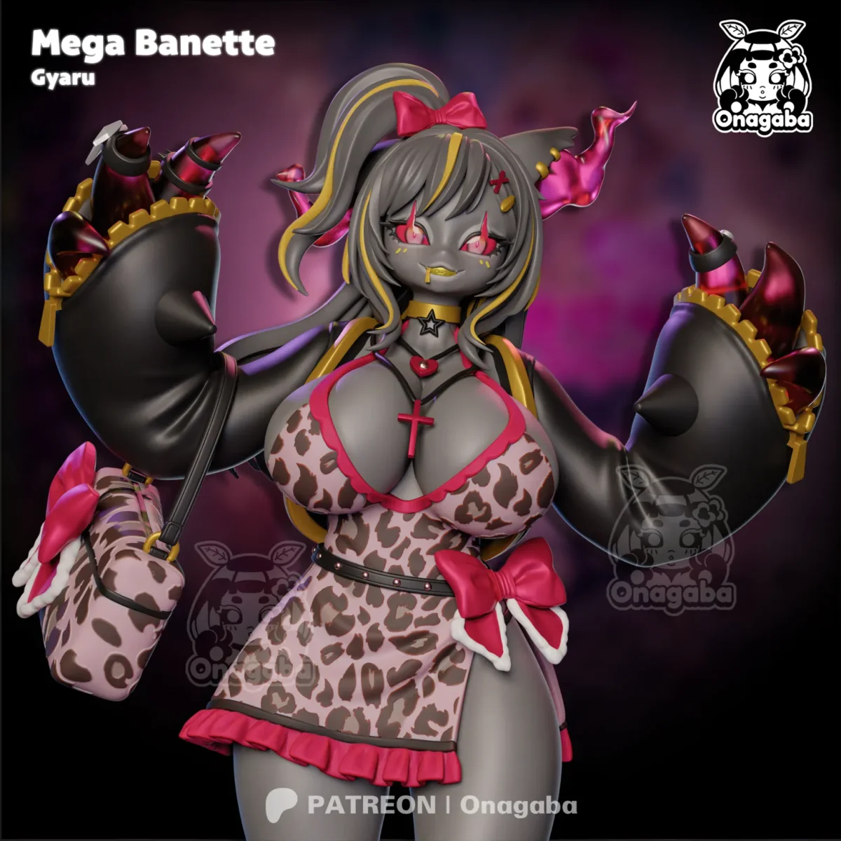 Gyaru Mega Banette | Fan Art | 3D Printed Resin Model Garage Kit | *Un-Painted* | ONAGABA