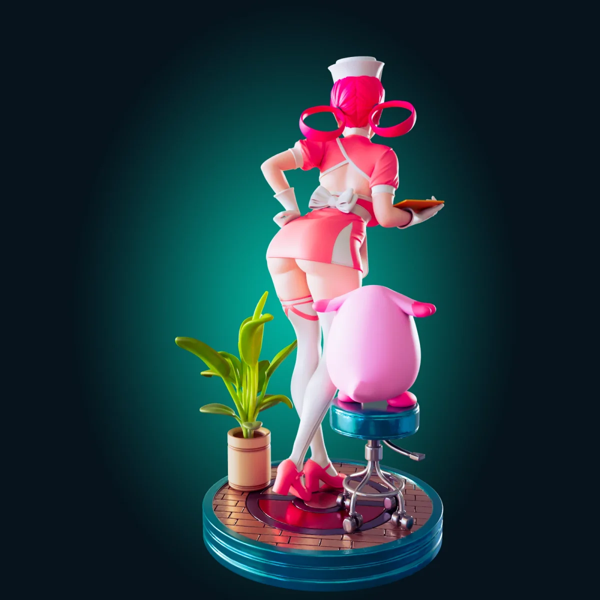 Monster Nurse | Fan Art | 3D Printed Resin Model Garage Kit | *Un-Painted* | Officer Rhu 2