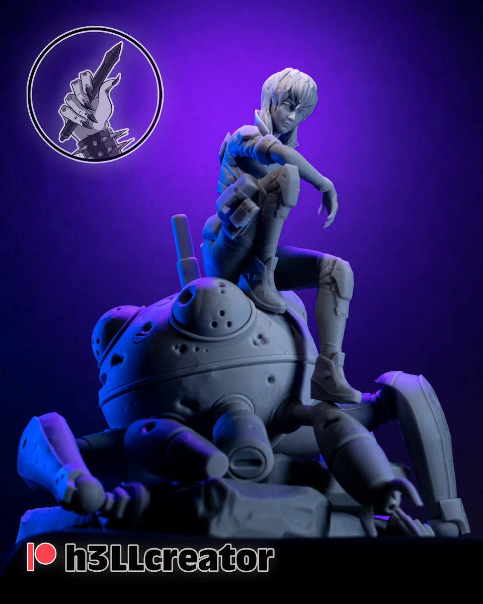 Motoko Kusanagi | Fan Art | 3D Printed Resin Model Garage Kit | *Un-Painted* | H3LL Creator 4