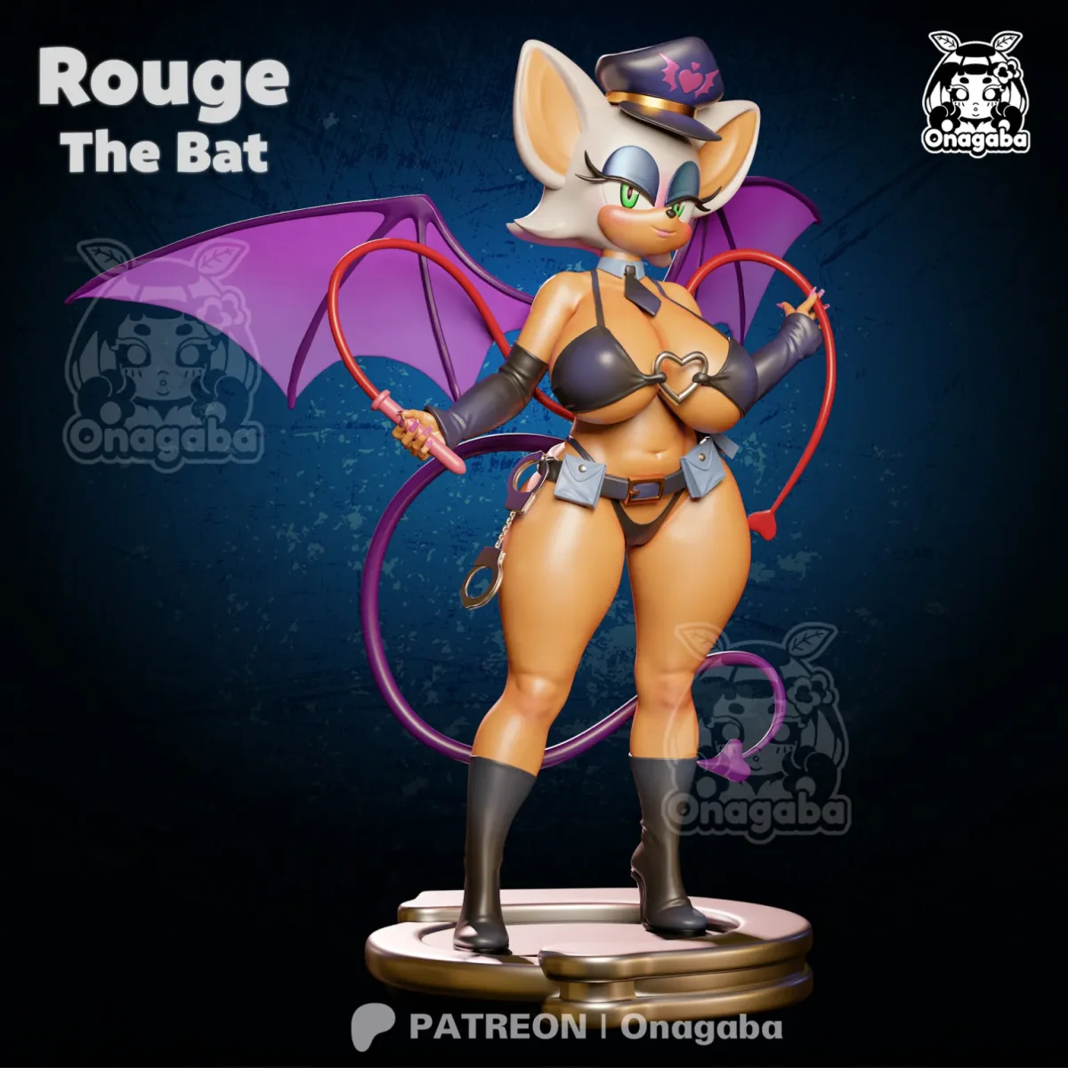 Rouge the Bat | Fan Art | 3D Printed Resin Model Garage Kit | *Un-Painted* | ONAGABA 8