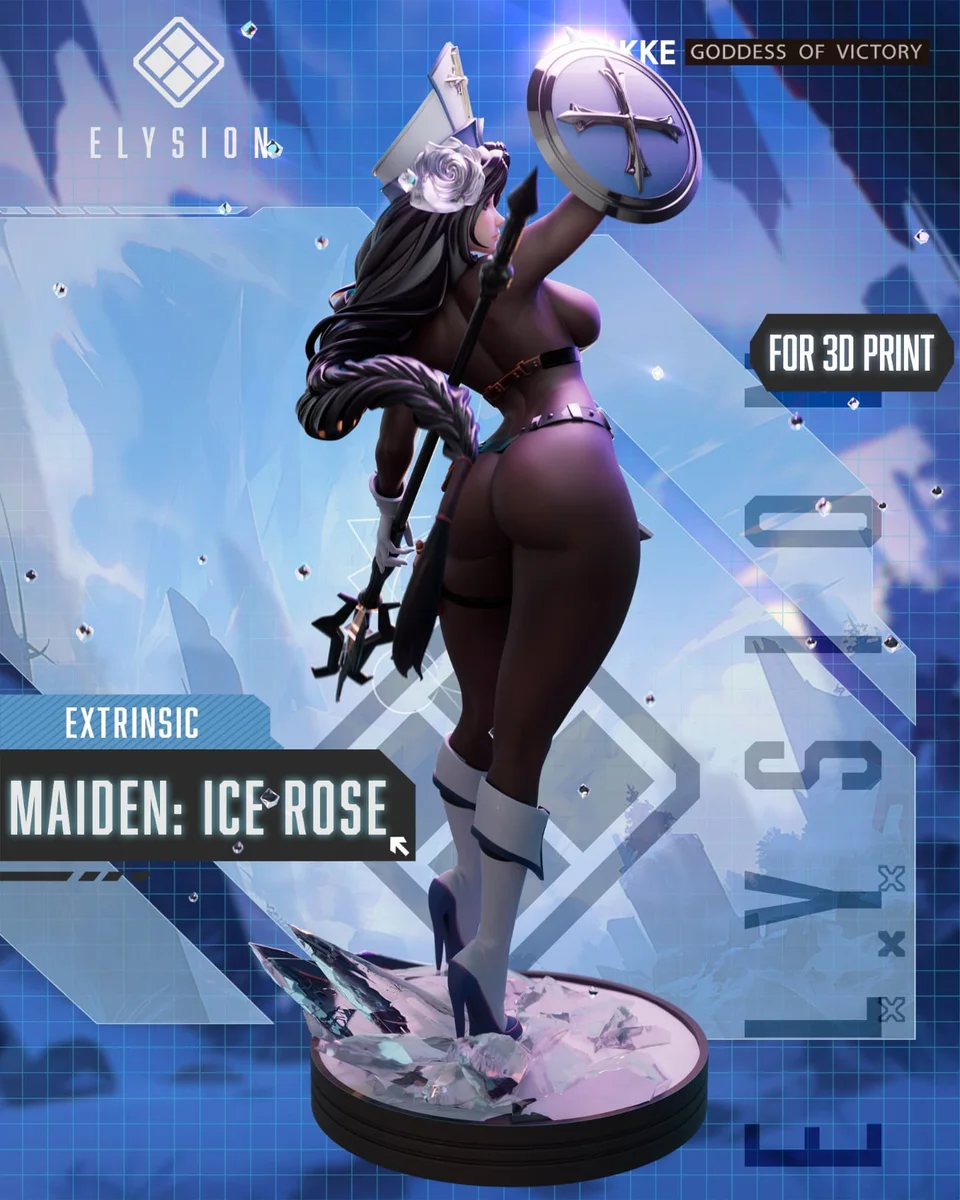 Ice Rose | Fan Art | 3D Printed Resin Model Garage Kit | *Un-Painted* | Hybris Studios 5