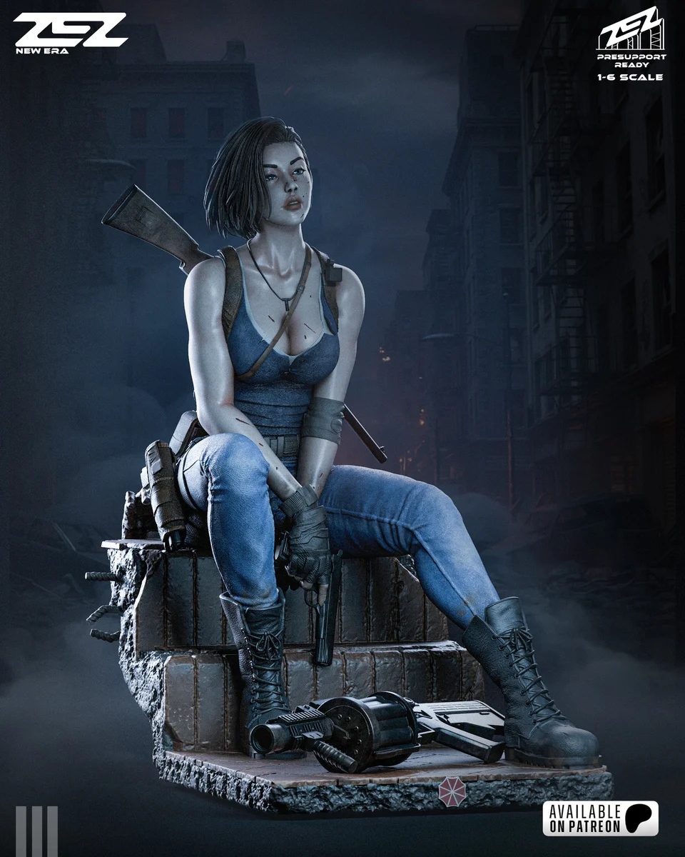 Jill Valentine | Fan Art | 3D Printed Resin Model Garage Kit | *Un-Painted* | ZEZ Studio