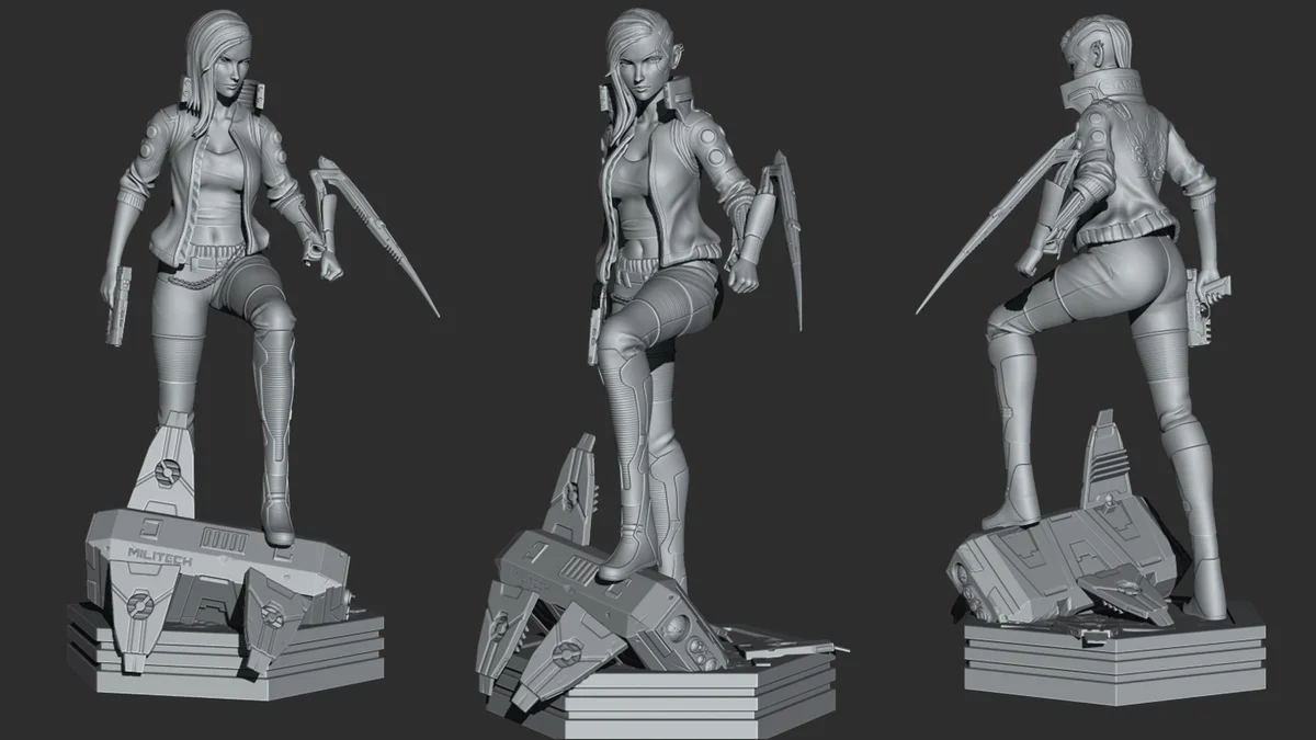 V - Cyberpunk 2077 | Fan Art | 3D Printed Resin Model Garage Kit | *Un-Painted* | Inaki Sculpts 5