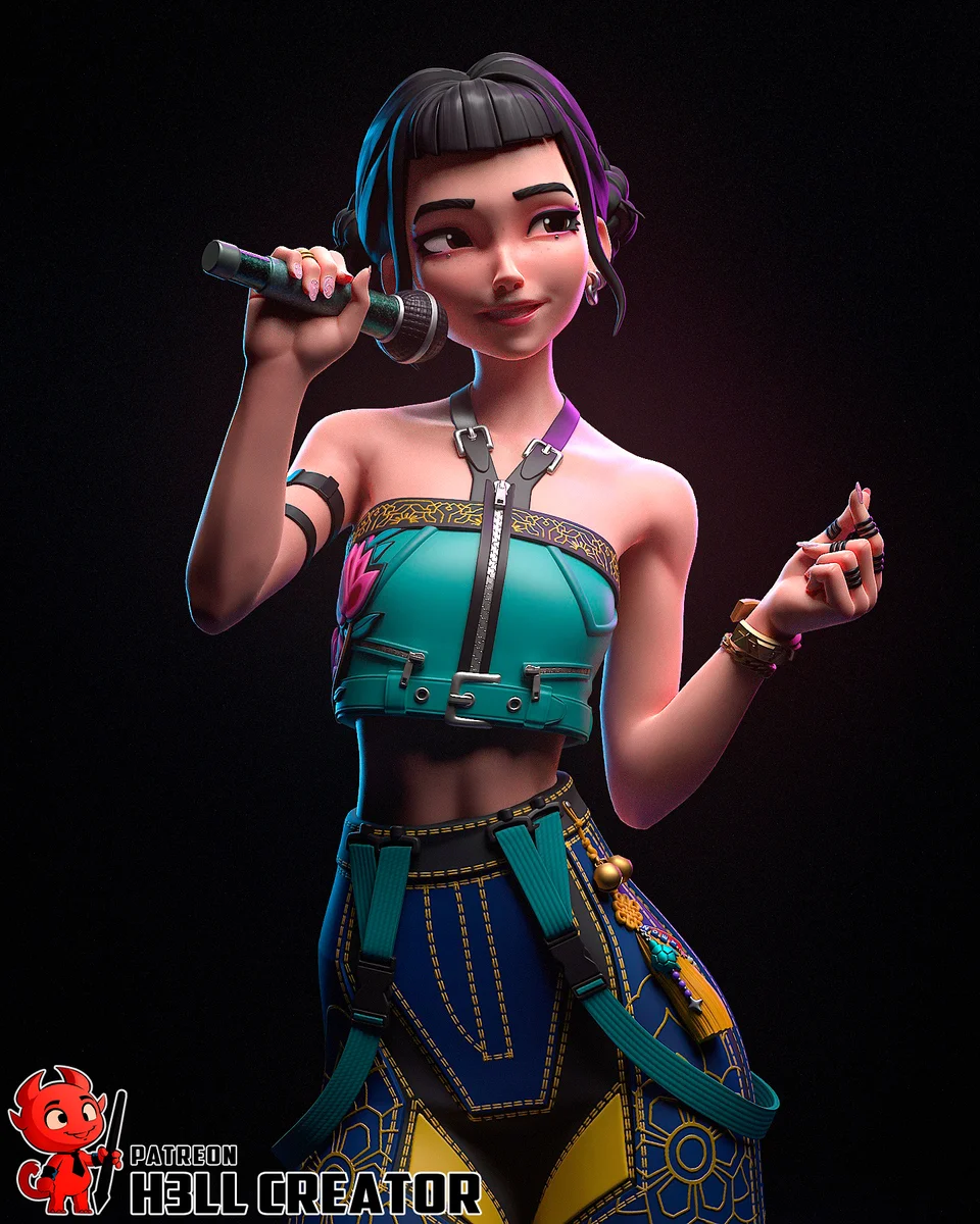 Zoey | Fan Art | 3D Printed Resin Model Garage Kit | *Un-Painted* | H3LL Creator 3