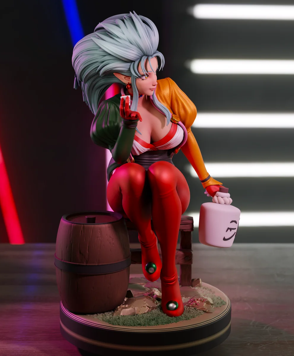 Ryoko Tenshi | Fan Art | 3D Printed Resin Model Garage Kit | *Un-Painted* | Momoji 3