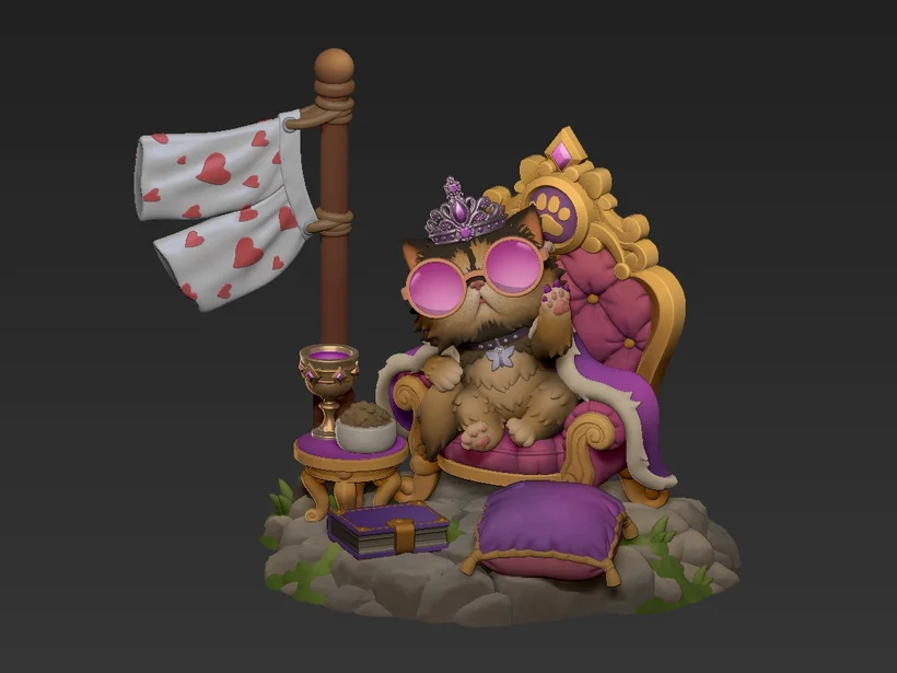 Chibi Princess Donut | Fan Art | 3D Printed Resin Model Garage Kit | *Un-Painted* | Nomnom 5