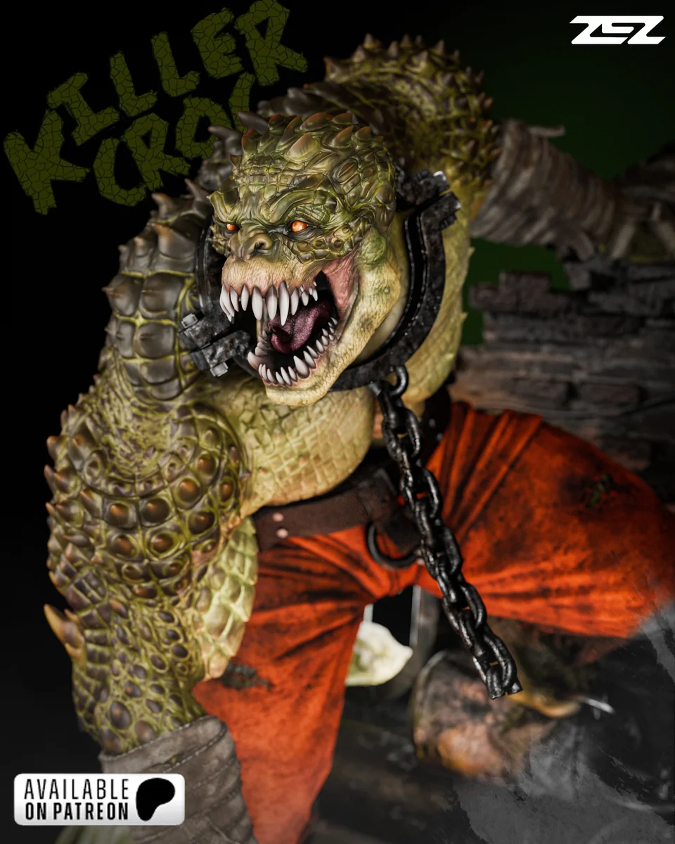 Killer Croc | Fan Art | 3D Printed Resin Model Garage Kit | *Un-Painted* | ZEZ Studio