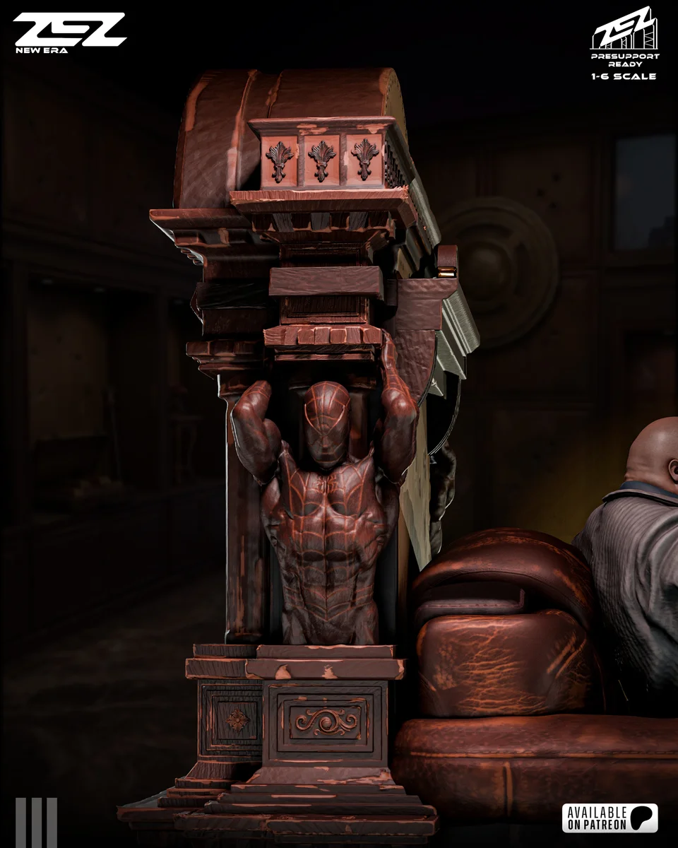 Kingpin Throne | Fan Art | 3D Printed Resin Model Garage Kit | *Un-Painted* | ZEZ Studio 10