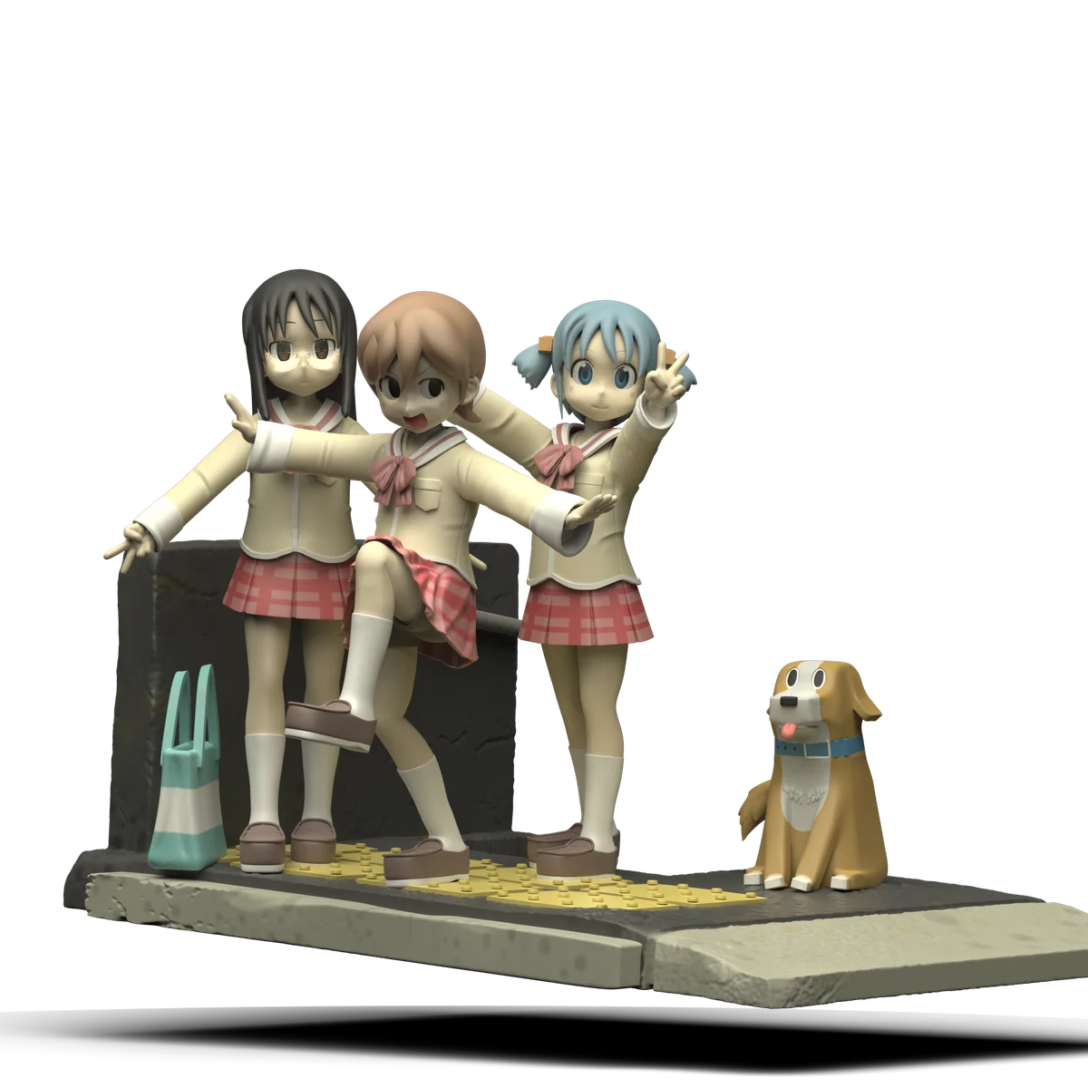 Nichijou Diorama | Fan Art | 3D Printed Resin Model Garage Kit | *Un-Painted* | Yoru Studio 6