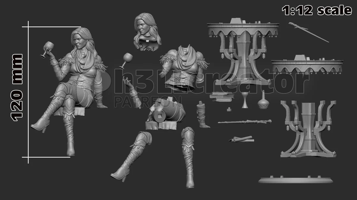 Yennefer of Vengerberg | Fan Art | 3D Printed Resin Model Garage Kit | *Un-Painted* | H3LL Creator 11