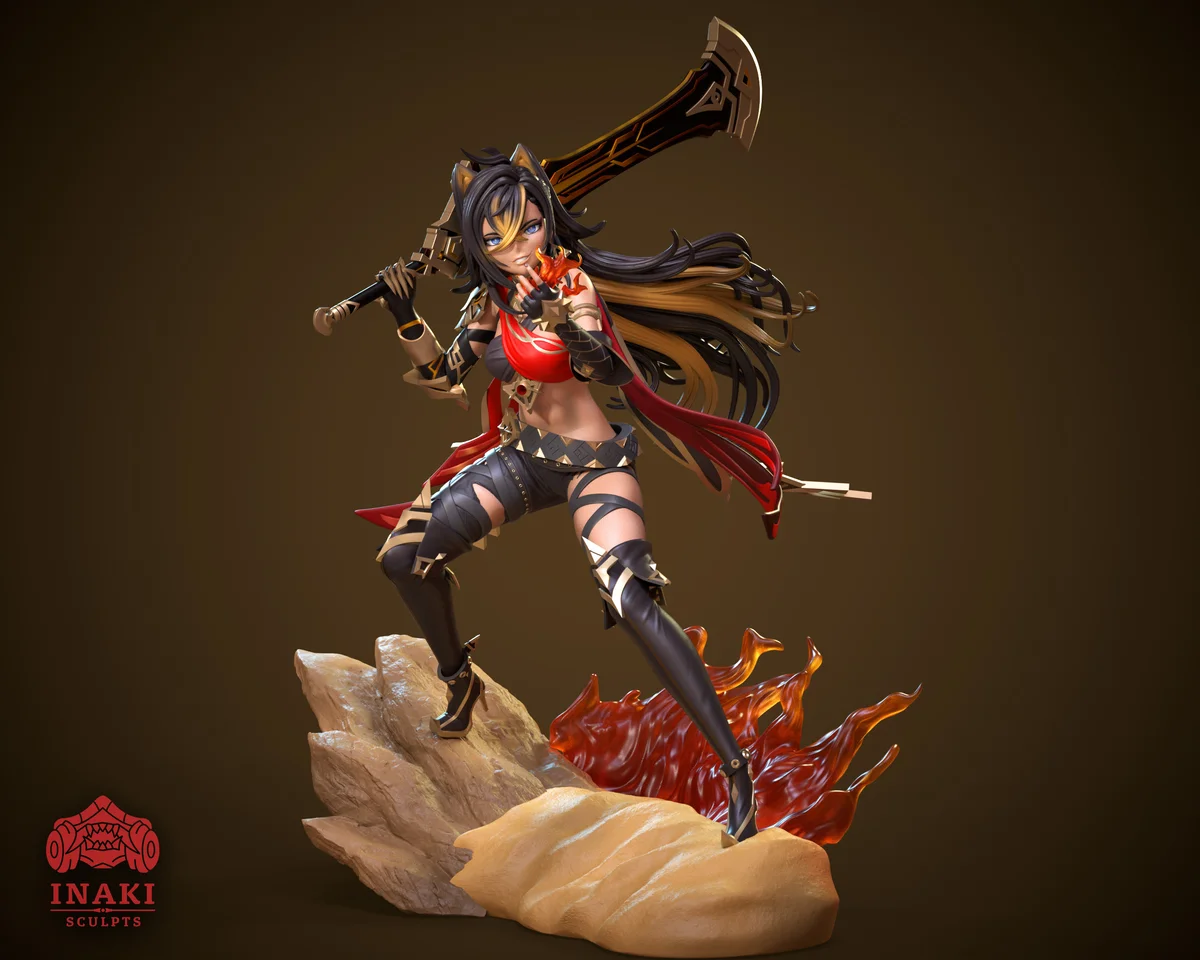 Dehya | Fan Art | 3D Printed Resin Model Garage Kit | *Un-Painted* | Inaki Sculpts 4
