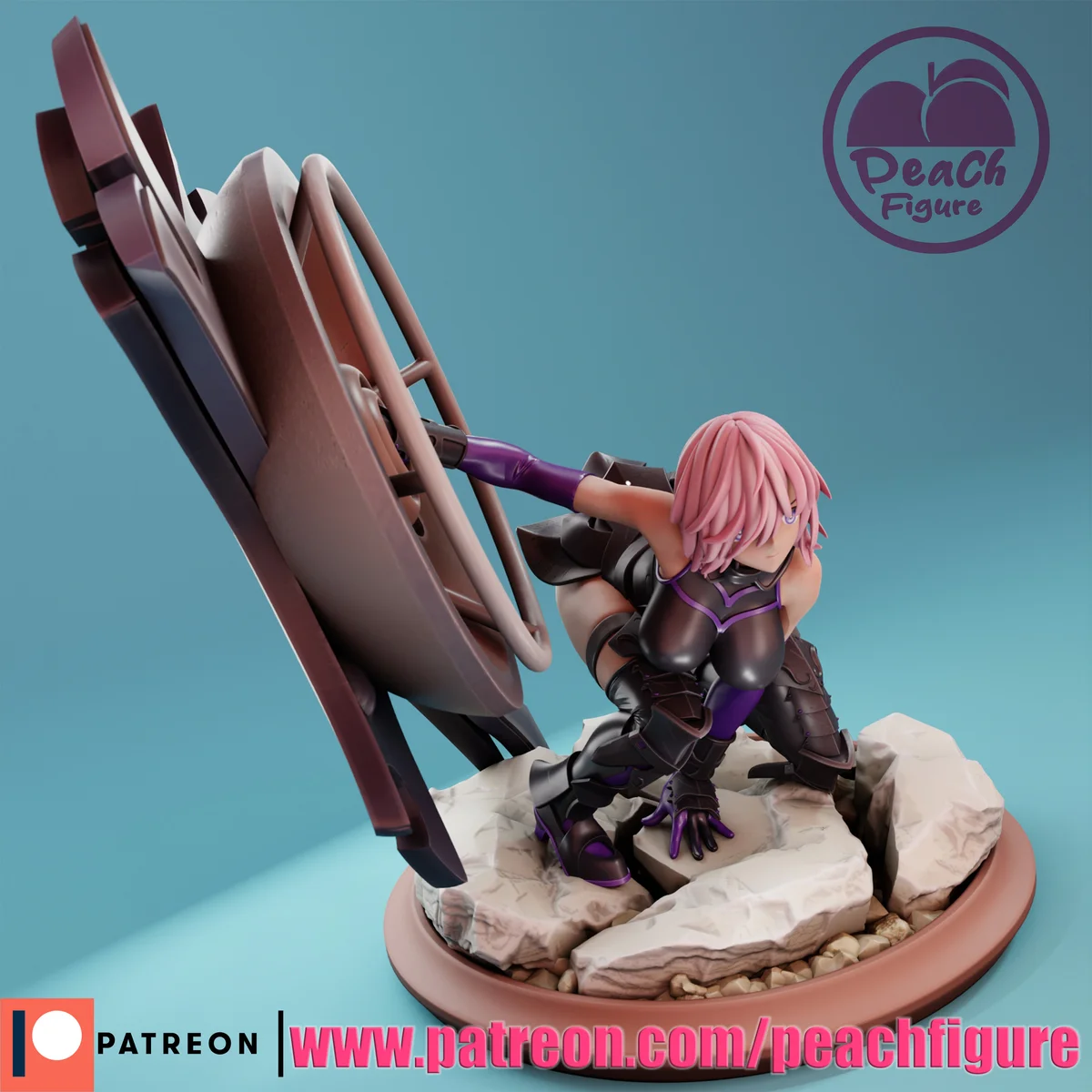 Mash Kyrielight | Fan Art | 3D Printed Resin Model Garage Kit | *Un-Painted* | Peach Figure 4