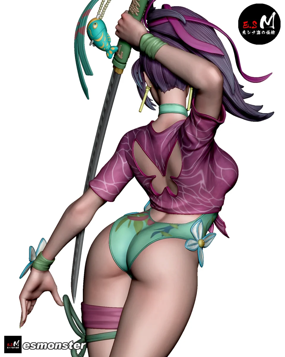 Psylocke (Summer) Pose 1 | Fan Art | 3D Printed Resin Model Garage Kit | *Un-Painted* | ES Monster 5