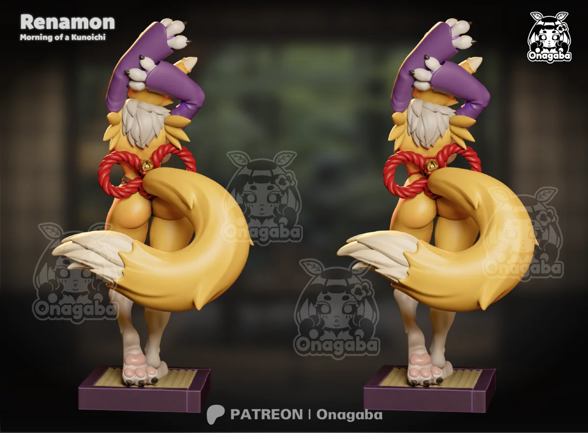 Renamon - Kunoichi | Fan Art | 3D Printed Resin Model Garage Kit | *Un-Painted* | ONAGABA 11