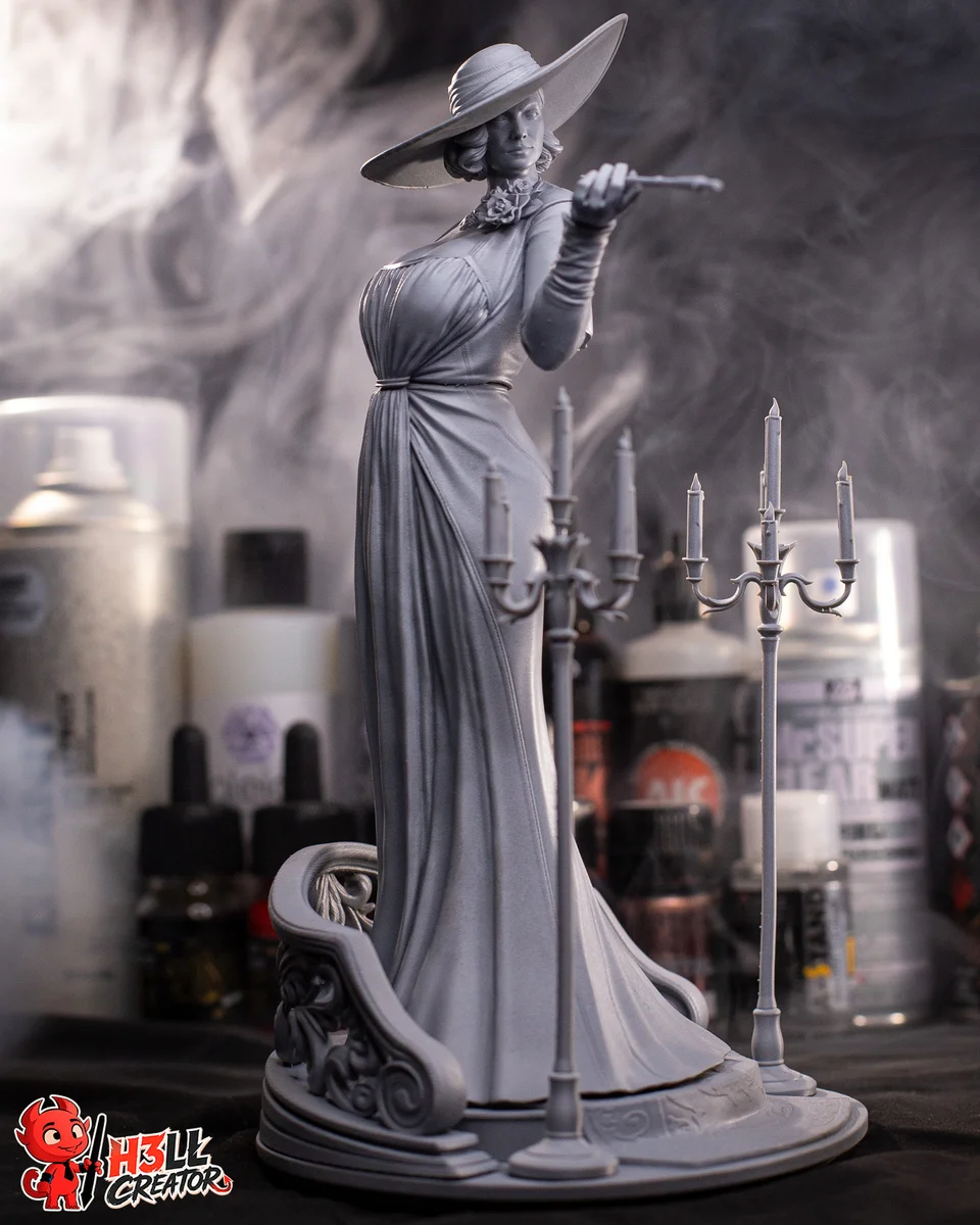 Lady Dimitrescu | Fan Art | 3D Printed Resin Model Garage Kit | *Un-Painted* | H3LL Creator 10