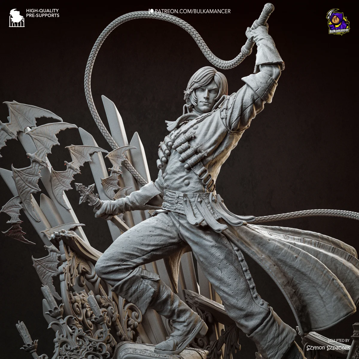 Richter Belmont | Fan Art | 3D Printed Resin Model Garage Kit | *Un-Painted* | Bulkamancer 7