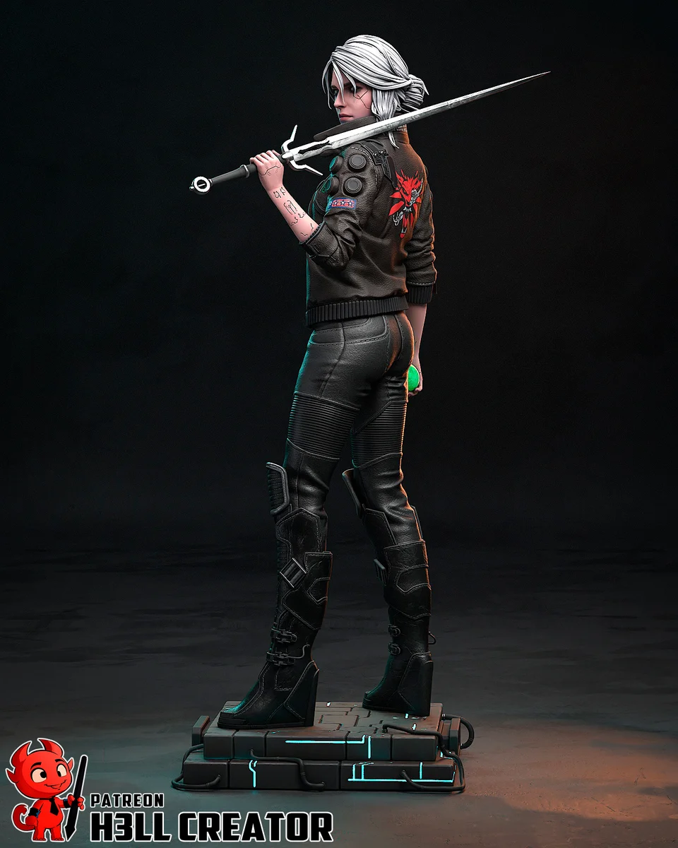Ciri | Fan Art | 3D Printed Resin Model Garage Kit | *Un-Painted* | H3LL Creator 4