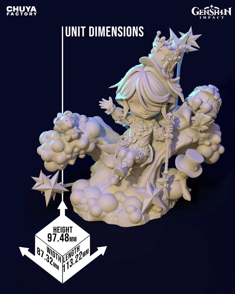 Chibi Furina | Fan Art | 3D Printed Resin Model Garage Kit | *Un-Painted* | Chuya Factory 19
