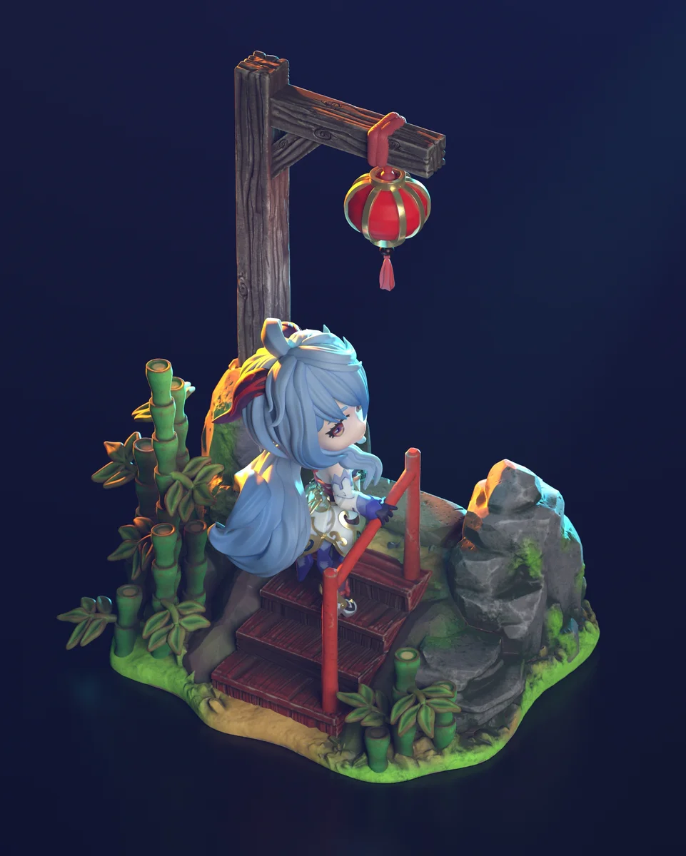 Chibi Ganyu | Fan Art | 3D Printed Resin Model Garage Kit | *Un-Painted* | Chuya Factory 5