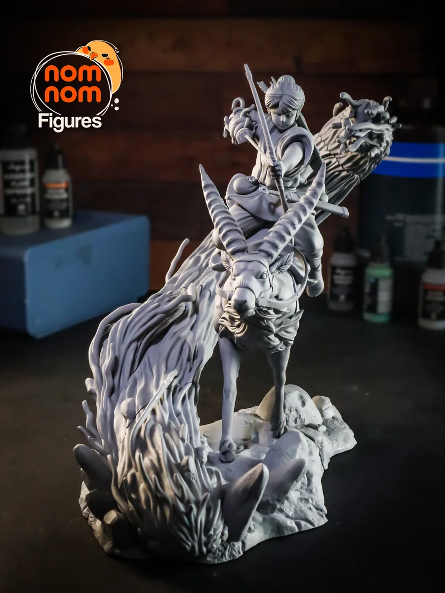 Ashitaka | Fan Art | 3D Printed Resin Model Garage Kit | *Un-Painted* | Nomnom 9