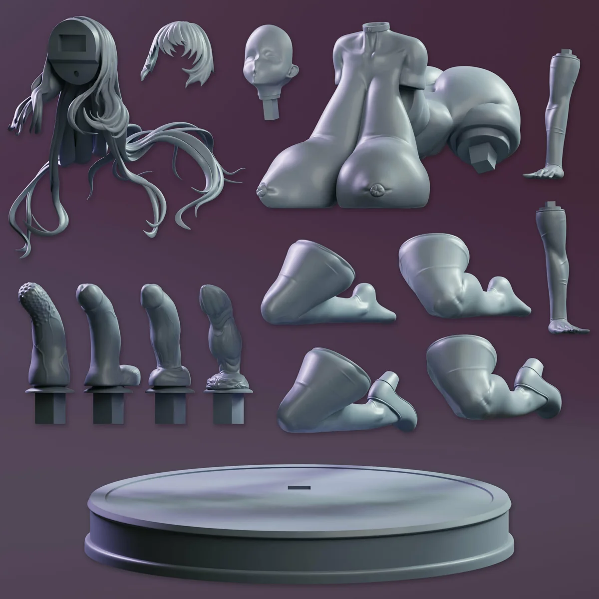 Saggy Girl | Fan Art | 3D Printed Resin Model Garage Kit | *Un-Painted* | KiTNo 9