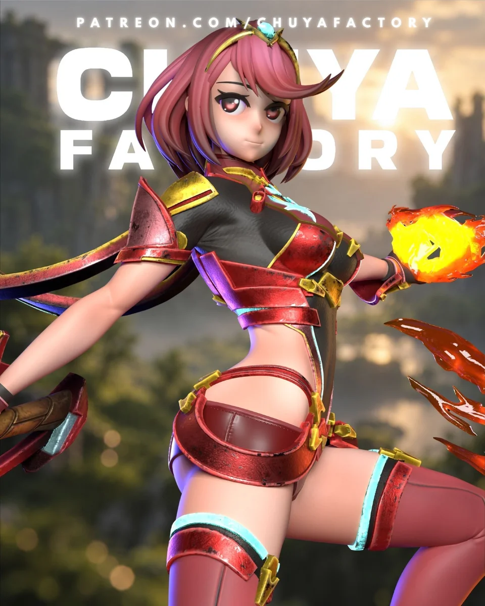 Pyra | Fan Art | 3D Printed Resin Model Garage Kit | *Un-Painted* | Chuya Factory