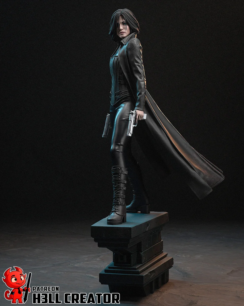 Selene | Fan Art | 3D Printed Resin Model Garage Kit | *Un-Painted* | H3LL Creator 3