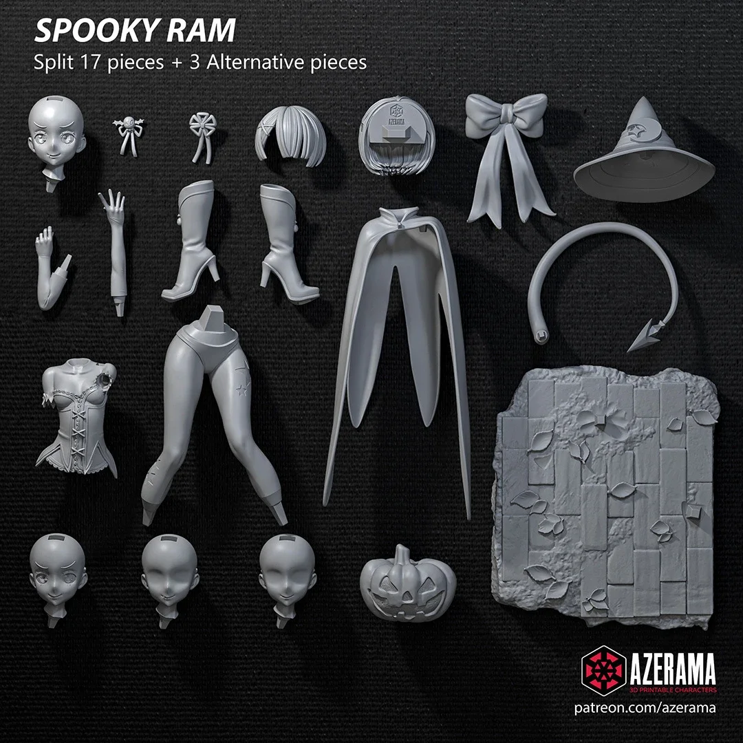 Spooky Ram | Fan Art | 3D Printed Resin Model Garage Kit | *Un-Painted* | Azerama 3