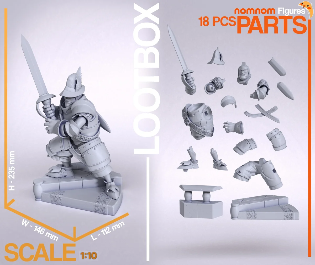 Steiner | Fan Art | 3D Printed Resin Model Garage Kit | *Un-Painted* | Nomnom 3