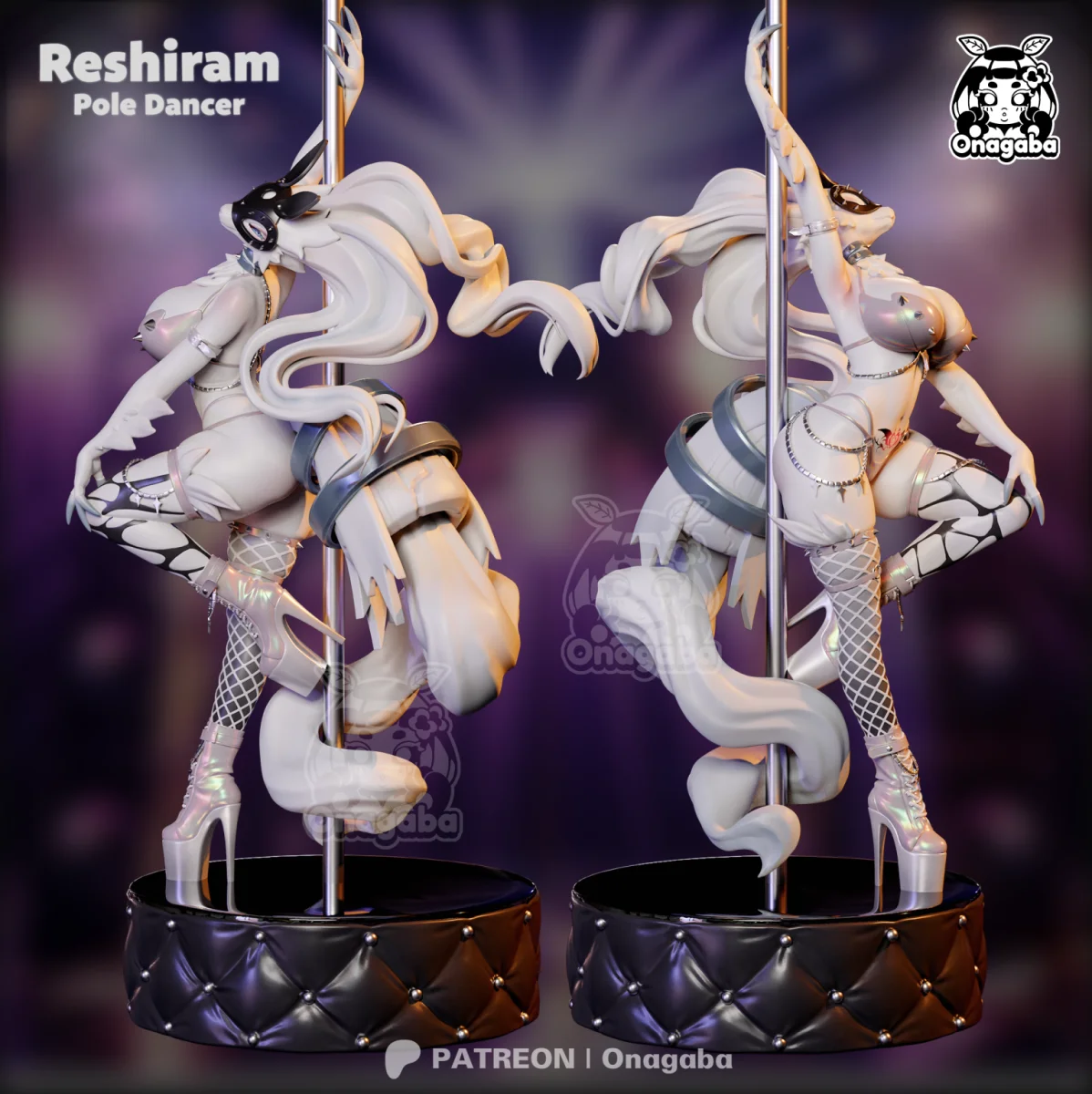 Reshiram Pole Dancer | Fan Art | 3D Printed Resin Model Garage Kit | *Un-Painted* | ONAGABA 4