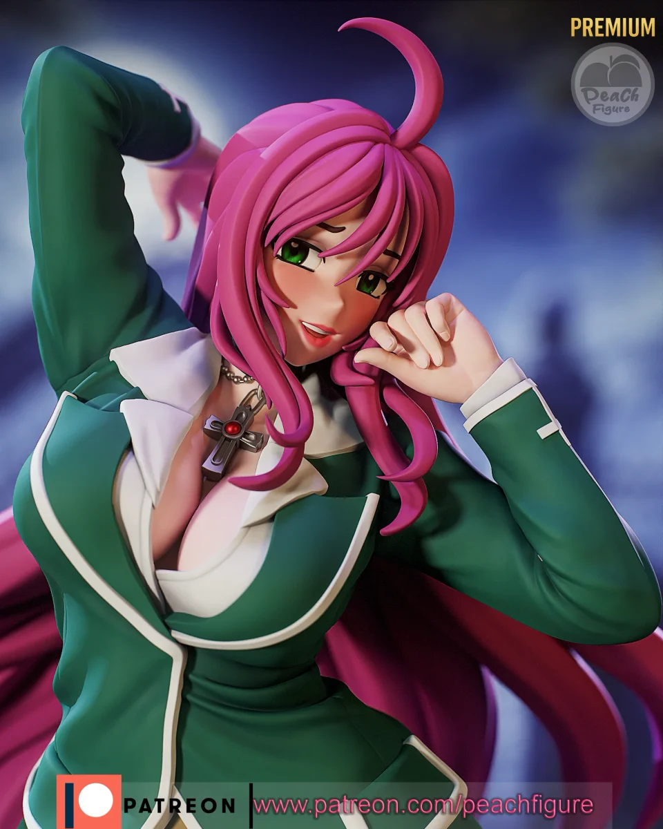 Moka Akashiya | Fan Art | 3D Printed Resin Model Garage Kit | *Un-Painted* | Peach Figure 3