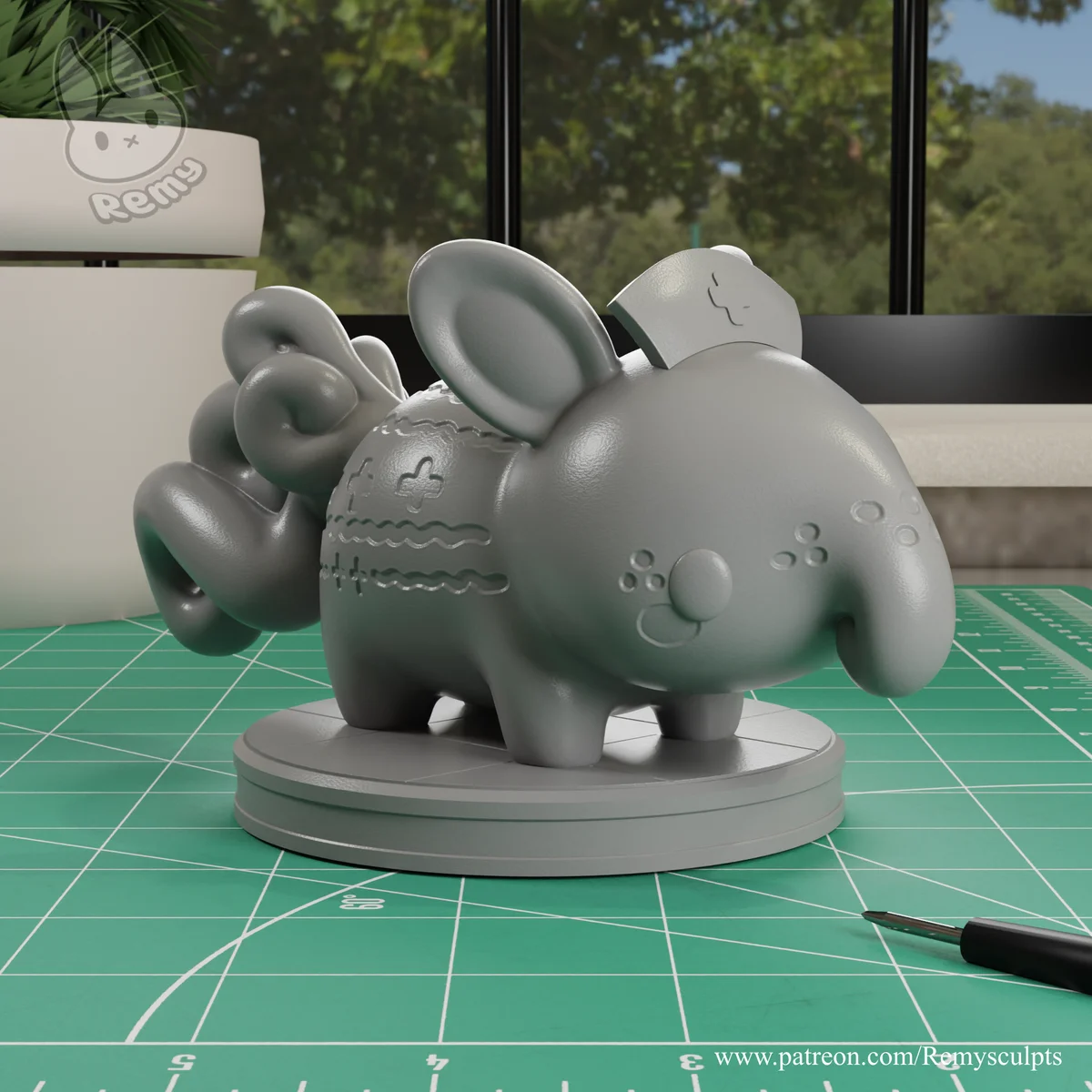 Chibi Tapir | Fan Art | 3D Printed Resin Model Garage Kit | *Un-Painted* | Remy Sculpts 4