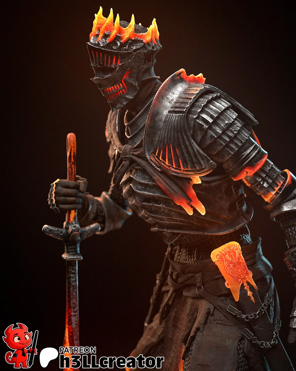 Soul of Cinders | Fan Art | 3D Printed Resin Model Garage Kit | *Un-Painted* | H3LL Creator 3
