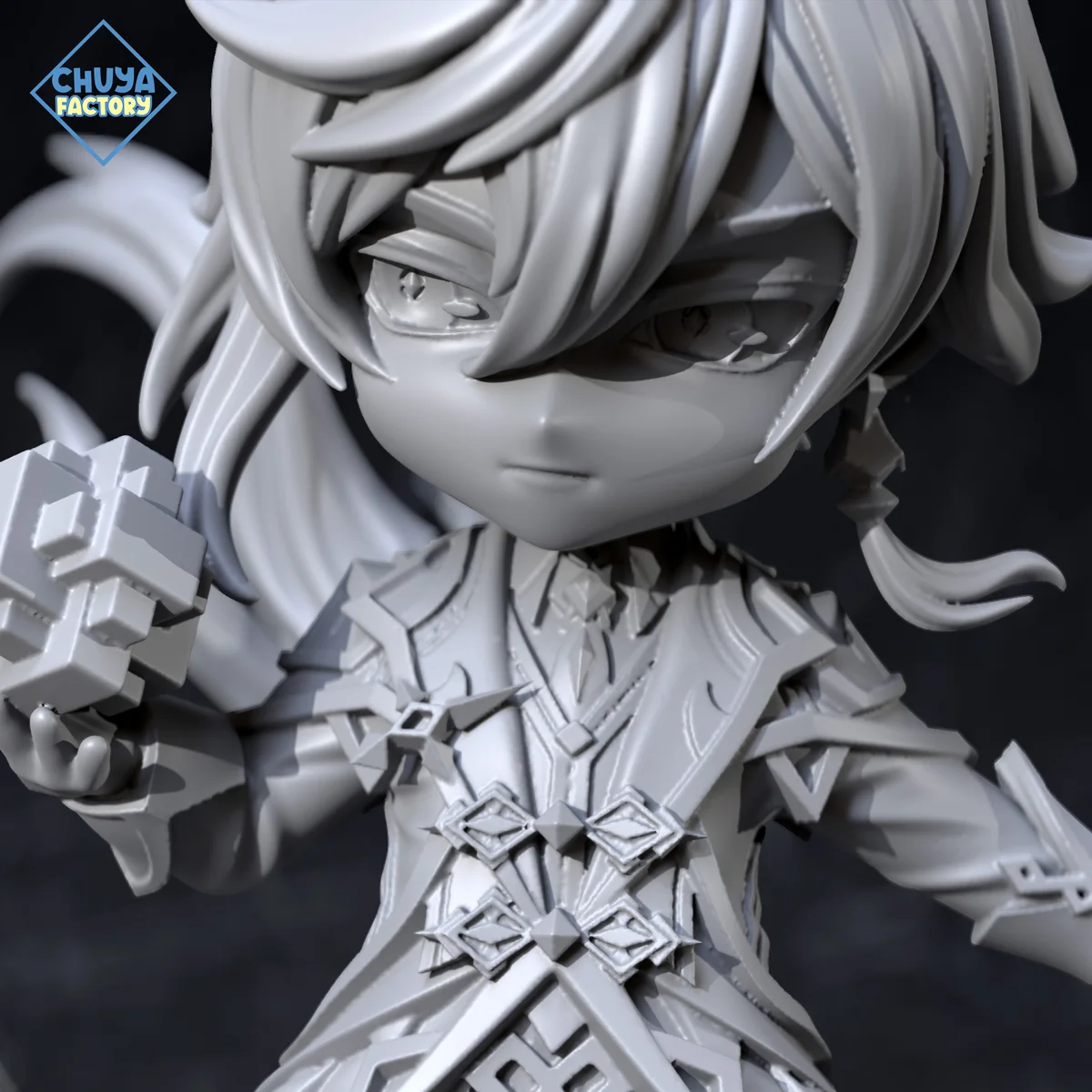 Chibi Zhongli | Fan Art | 3D Printed Resin Model Garage Kit | *Un-Painted* | Chuya Factory 5