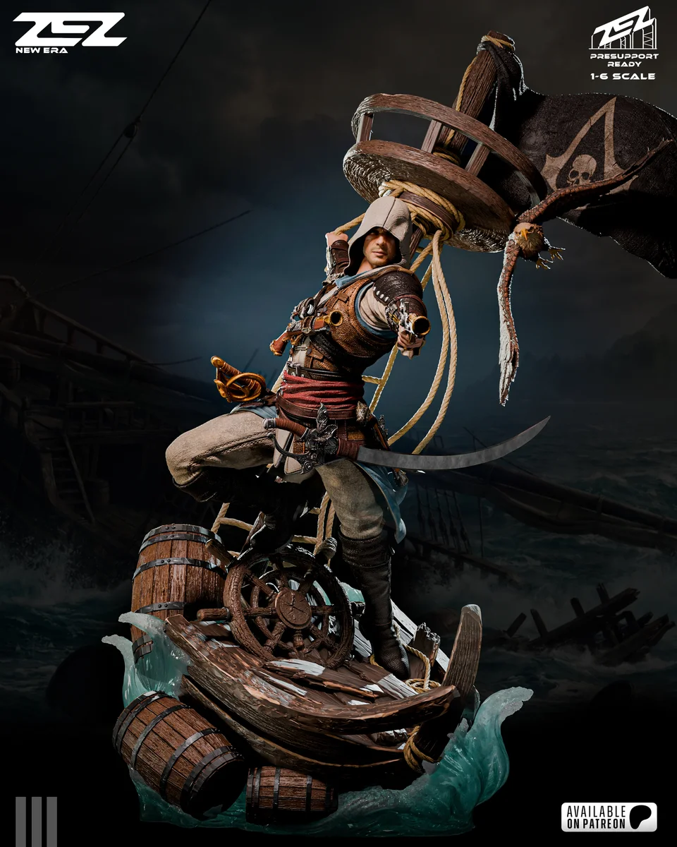 Edward Kenway | Fan Art | 3D Printed Resin Model Garage Kit | *Un-Painted* | ZEZ Studio