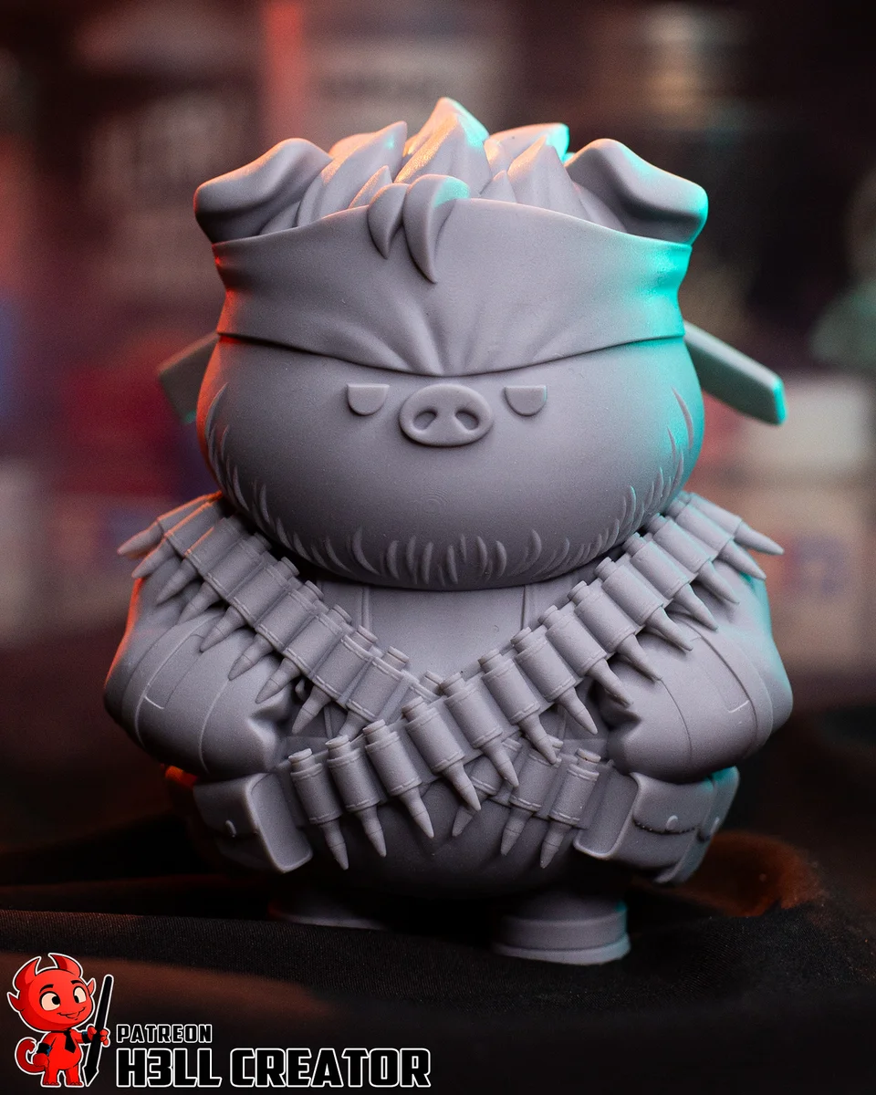 Chibi Solid Svin | Fan Art | 3D Printed Resin Model Garage Kit | *Un-Painted* | H3LL Creator 4