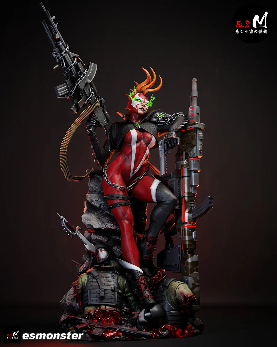 SheSpawn | Fan Art | 3D Printed Resin Model Garage Kit | *Un-Painted* | ES Monster 5
